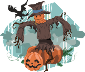 a pumpkin scarecrow