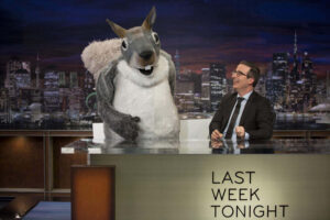 Mr. Nutterbutter guest starring on Last Week Tonight with John Oliver