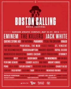 A list of the official lineup for the 2018 Boston Calling Music Festival