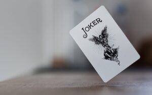 A joker playing card 