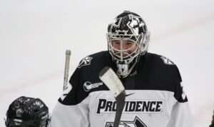 Mireille Kingsley ‘24 was named Hockey East Goaltender of the Week after a combined 48 saves in two games last week.