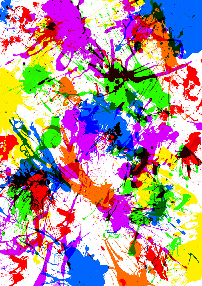 Splattered paint on a canvas 