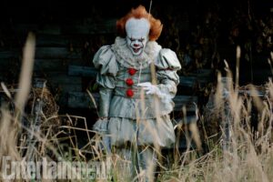 Pennywise the Dancing Clown scarily stares at the camera