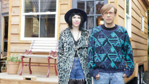 Carrie Brownstein and Fred Armisen pose for a photo to promote their hit series, Portlandia.