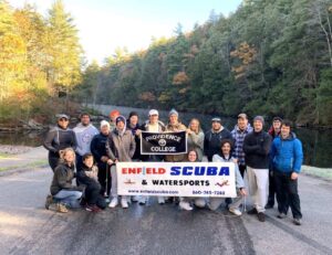The Friars Divers Scuba Club was eager to get their certifications after COVID-19 postponed their ability to obtain their licenses. Divers traveled to Bigelow Hollow Pond in Union, CT for their underwater tests. 
