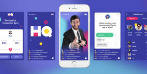 An ad with Scott Rogowsky hosting HQ Trivia in front of thousands of participants almost daily.