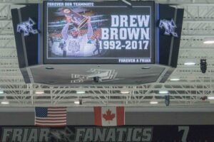 pc men's hockey fight for drew brown night