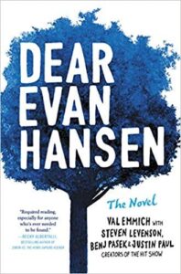 The book cover for Dear Evan Hansen: The Novel.
