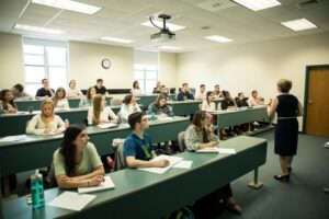 Students sitting in a lecture hall