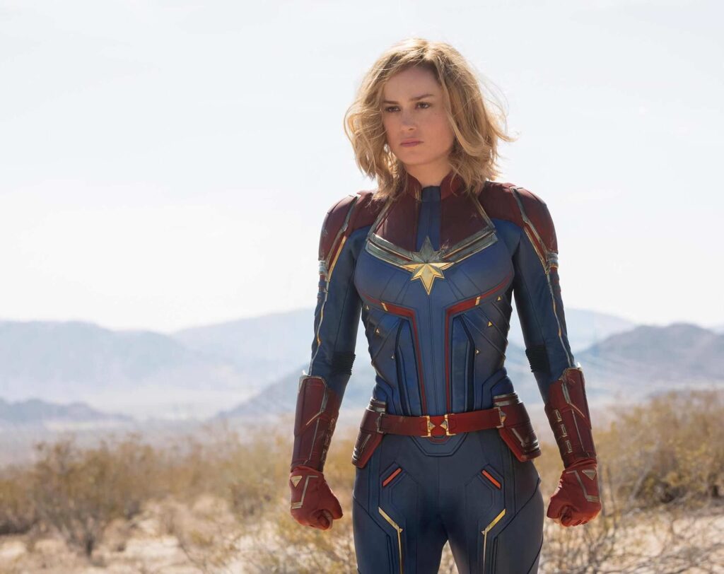 An exclusive first look of Brie Larson as Captain Marvel.