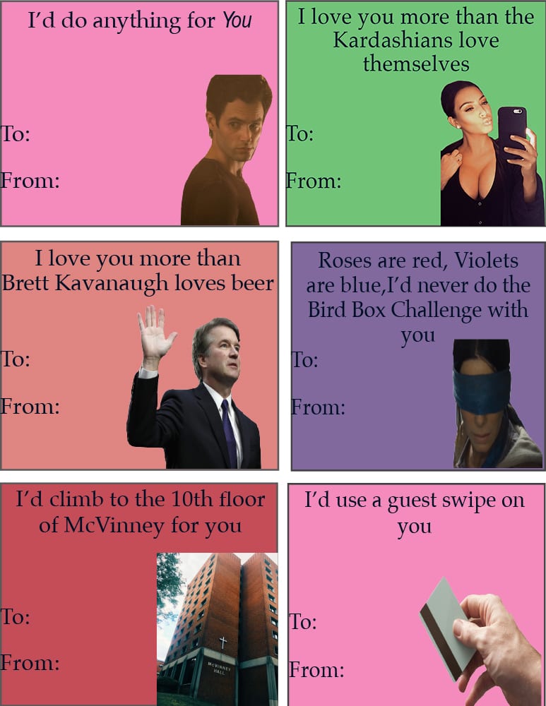 Valentine cutout cards 