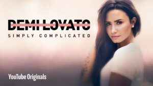 The promotional poster for singer Demi Lovato's new documentary, Demi Lovato: Simply Complicated.