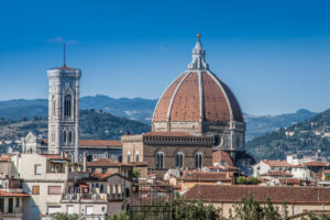 The Catterdrale di Santa Maria del Fiore, or "Il Duomo di Firenze," is a major tourist attractive in Florence
