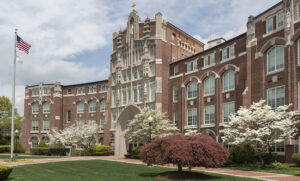 Harkins Hall academic building at Providence College