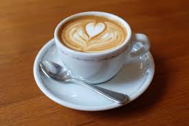 Coffee with heart shaped foam