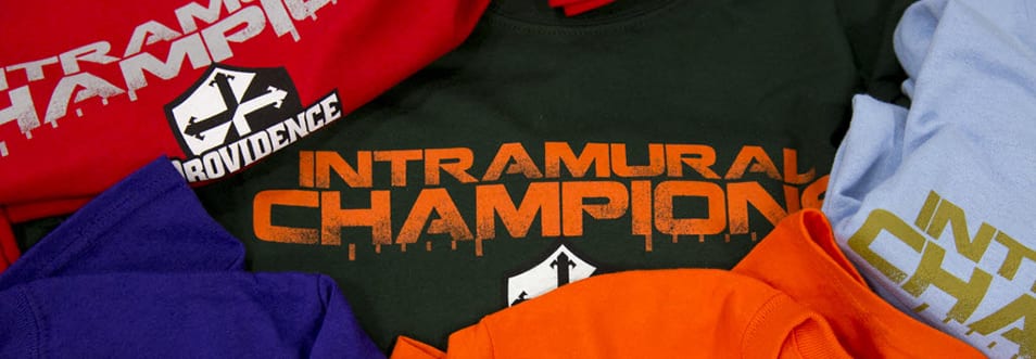 Photo of intramural champion t-shirts.