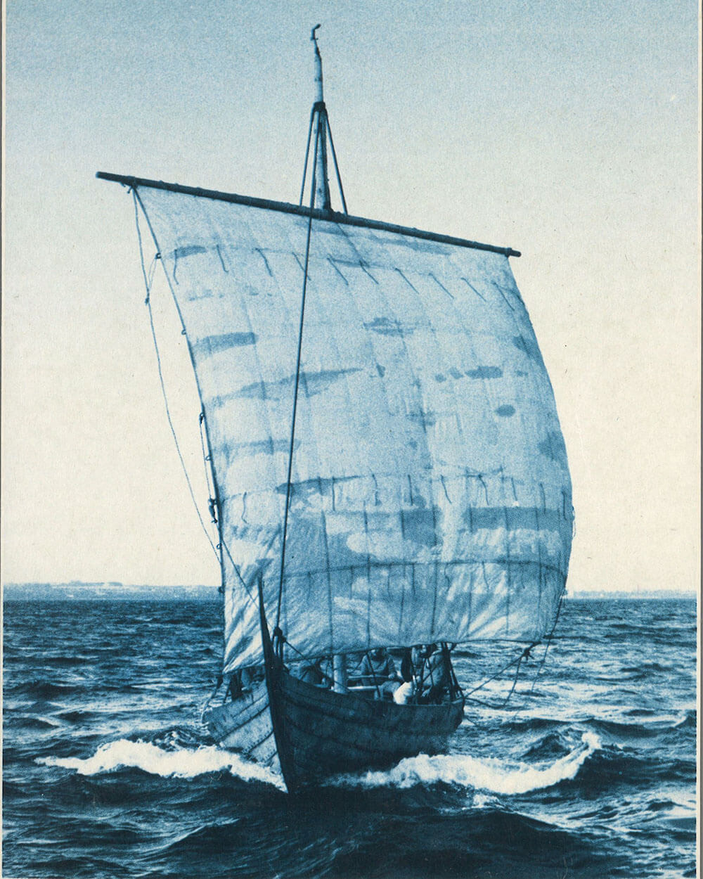 Trireme in the sea