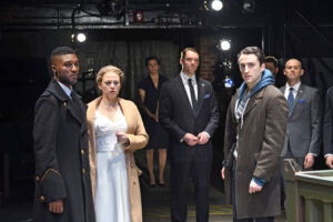 Jude Sandy, Rebecca Gibe, Angelia Brazil, Brendan Hickey, and Charlie Thurston pose during a rehearsal for Trinity Rep's production of Othello
