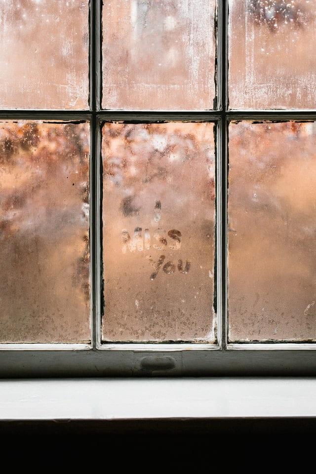A window with rain