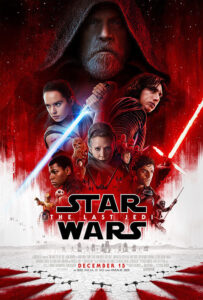 A promotional poster for the new Star Wars: The Last Jedi movie