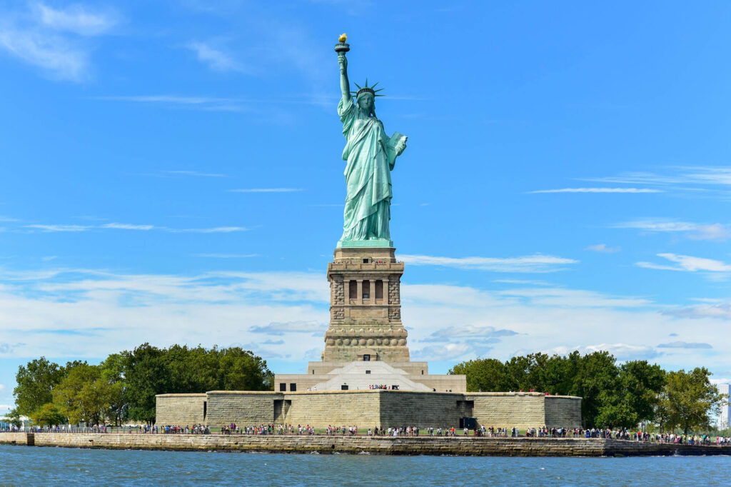 The Statue of Liberty in New York City.