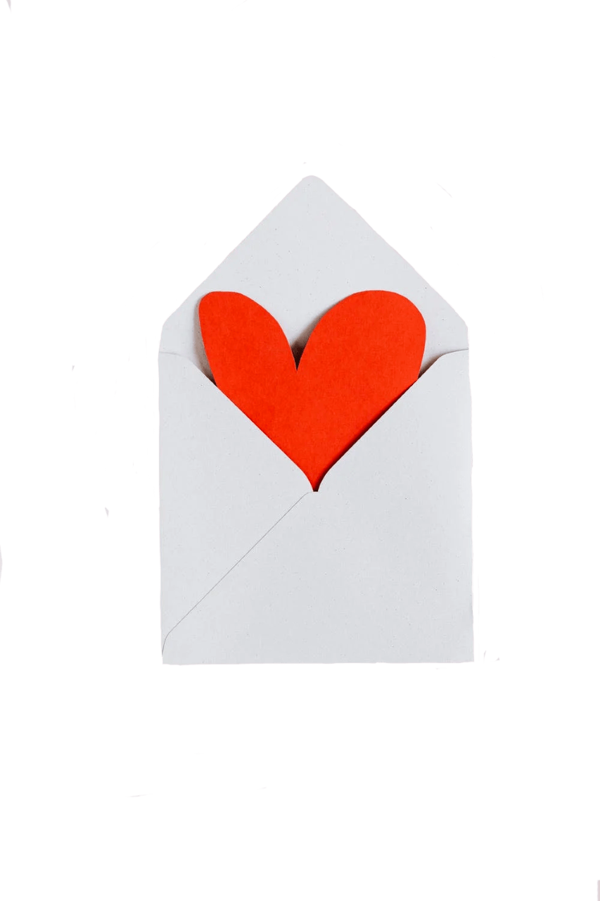 heart in an envelope