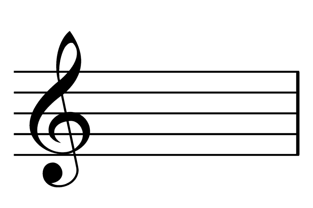 A treble clef