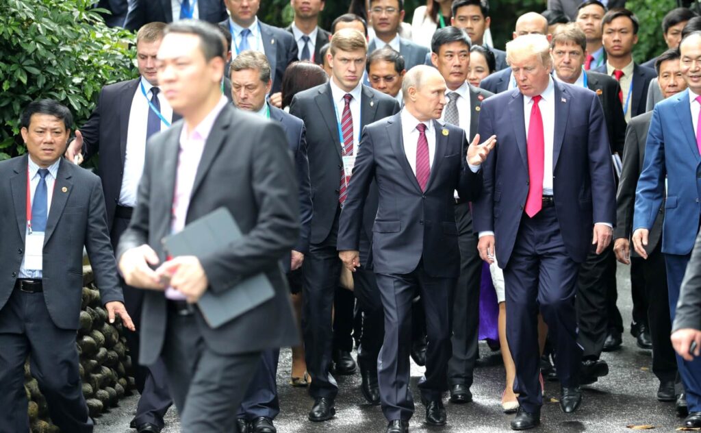 Donald Trump and Vladimir Putin attended the APEC  Summit in Da Nang, Vietnam on November 11. 