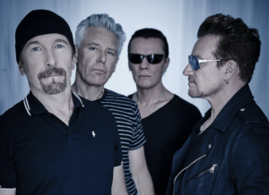 The band U2 do a photoshoot for their new album, Song of Experience